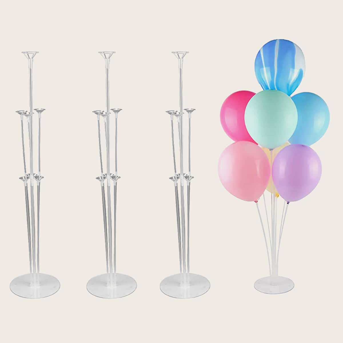 

3pcs DIY Balloon Suction Cup Decoration Holder, Clear