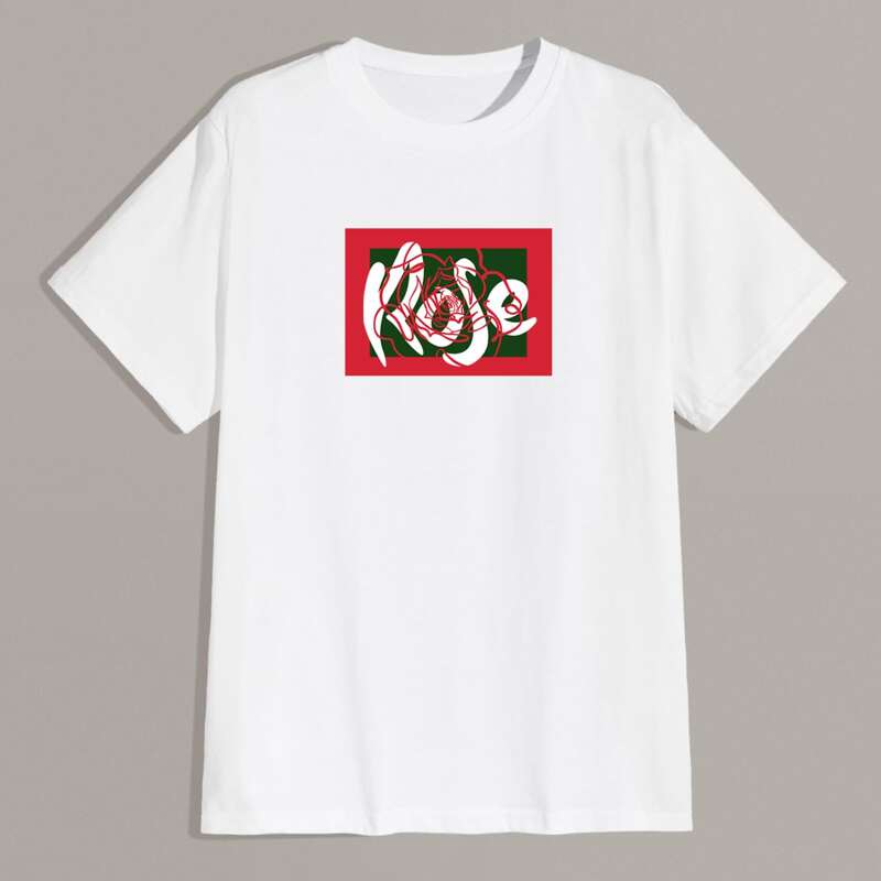 

Guys Letter Rose Graphic Tee, White