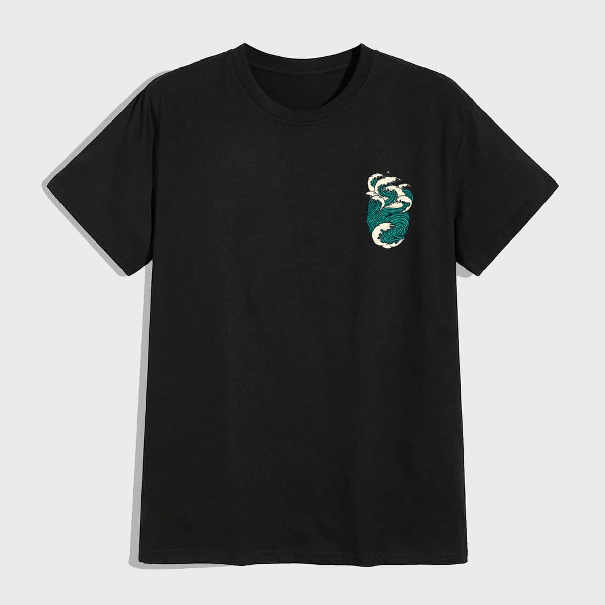 

Guys Wave Graphic Tee, Black