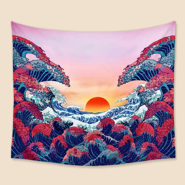 

Wave Print Tapestry, Multicolor
