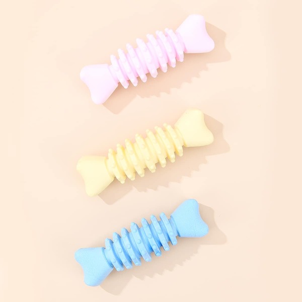 

3pcs Solid Pet Chew Toy, Multicolor