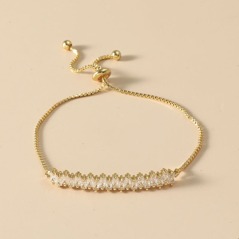 

Zircon Decor Bracelet, Gold