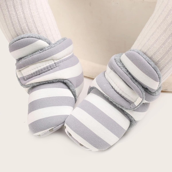

Baby Boy Striped Ankle Boots, Grey