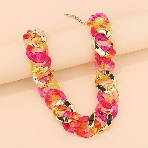 

Colorblock Chain Necklace, Multicolor