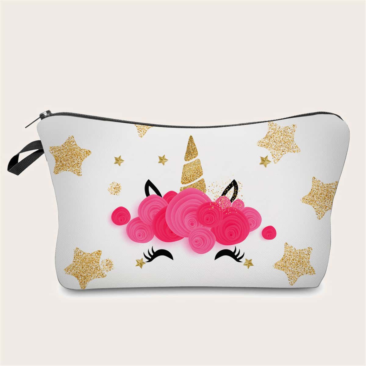 

Star & Unicorn Pattern Makeup Bag, Multicolor