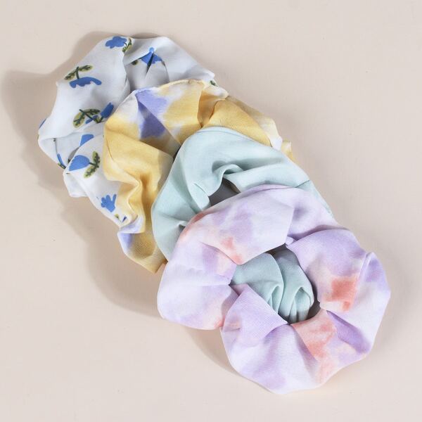 

4pcs Toddler Girls Tie Dye Scrunchies, Multicolor