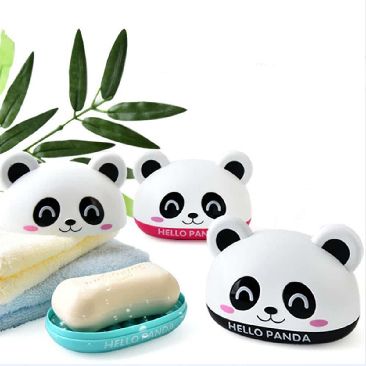 

1pc Random Panda Shaped Soap Box, Multicolor