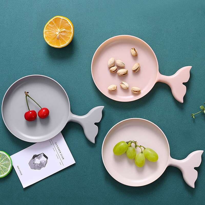 

1pc Random Fish Shaped Fruit Plate, Multicolor