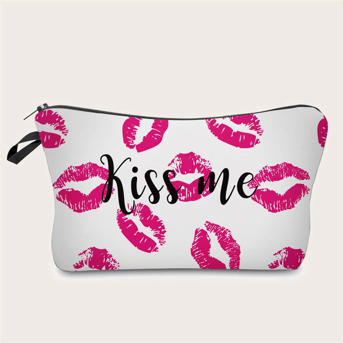 

Red Lip Print Makeup Bag, Multicolor
