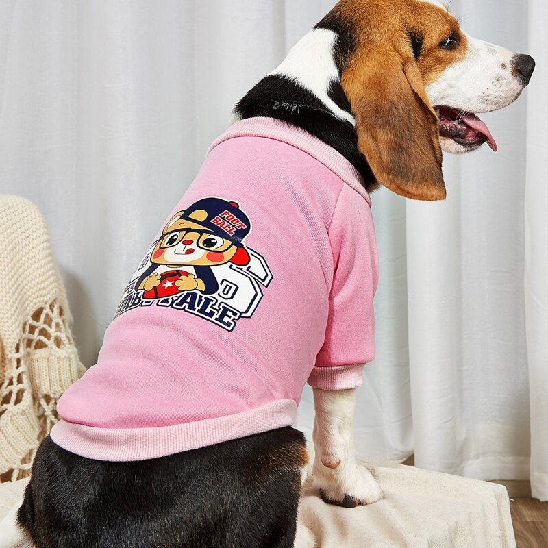 

Cartoon Graphic Pet Sweatshirt, Baby pink