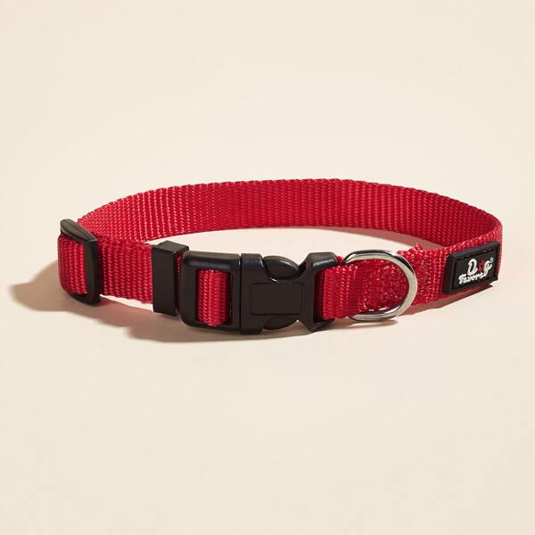 

Release Buckle Design Dog Collar, Red