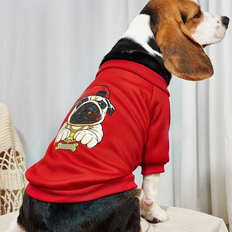 

Dog Pattern Pet Sweatshirt, Red