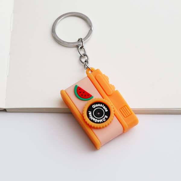 

Cartoon Camera Charm Keychain, Yellow