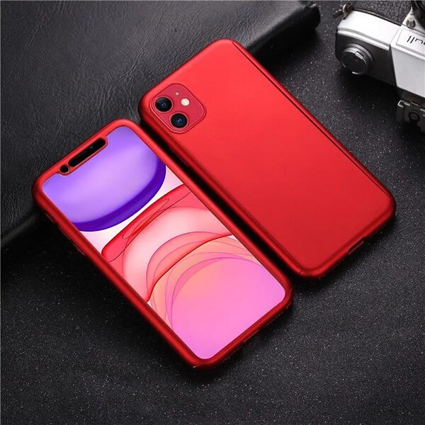 

1pc Solid Color Phone Case, Red