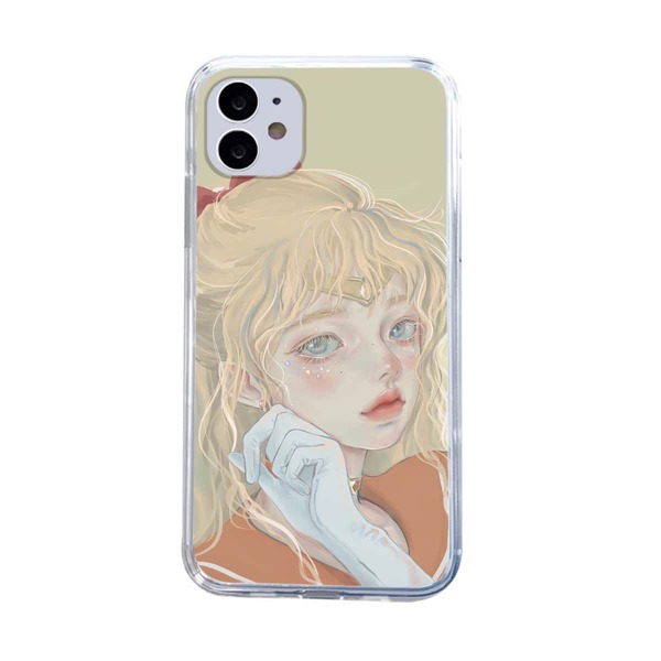

Cartoon Girl Print iPhone Case, Multicolor