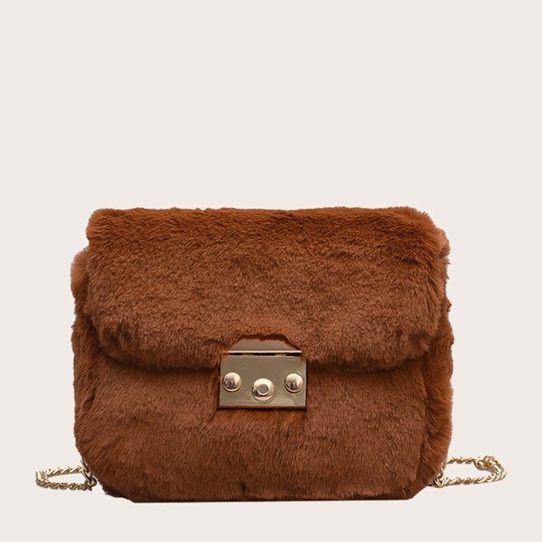 

Girls Chain Crossbody Bag, Brown