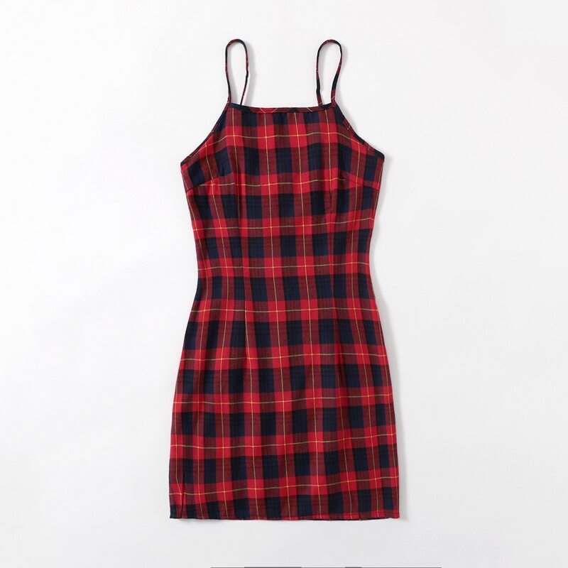 

Plaid Cami Dress, Multicolor