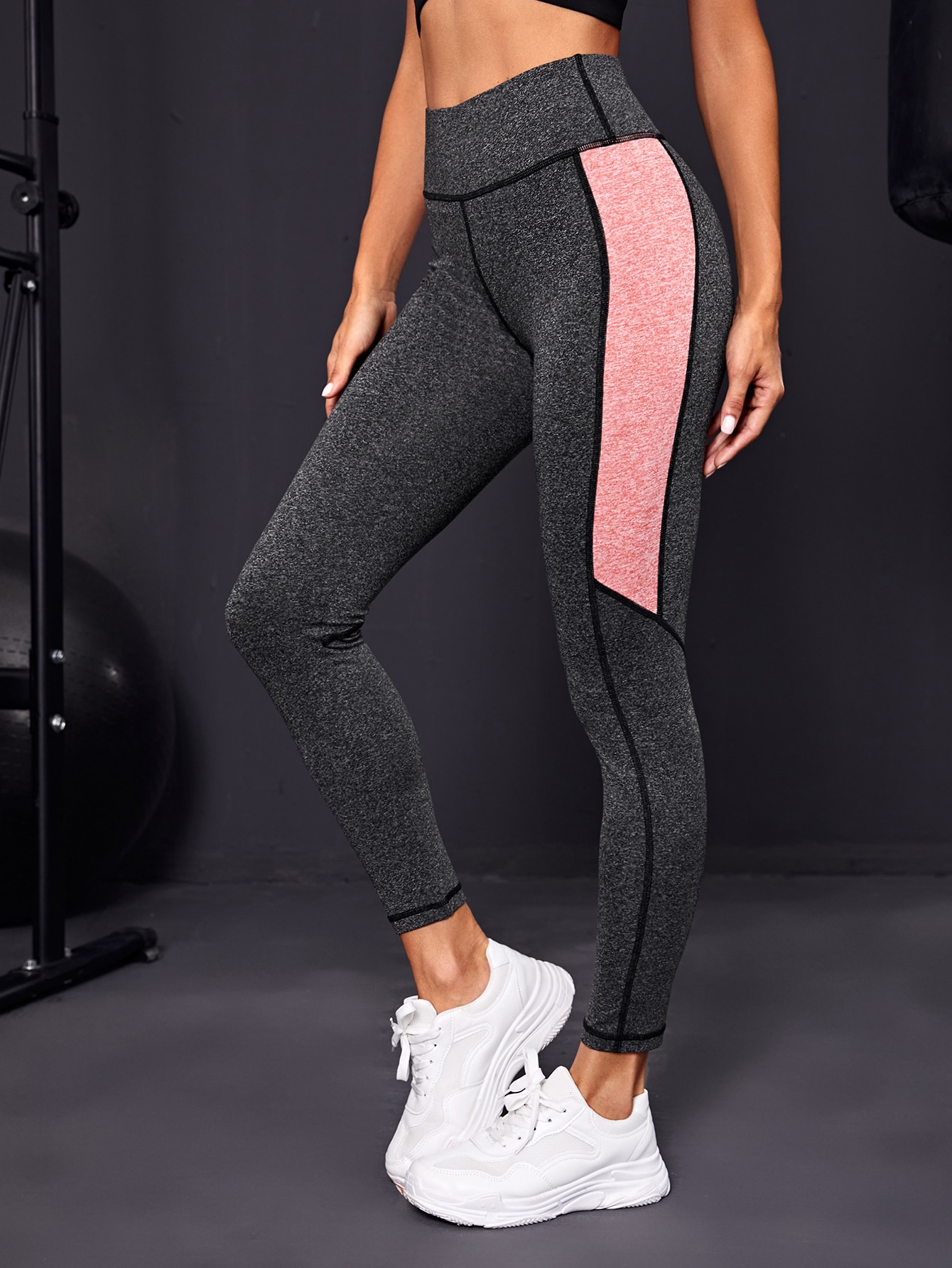 Marled Colorblock Sports Leggings thumbnail