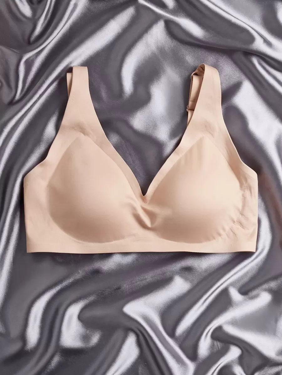 Seamless Wireless Bra - Apricot - View 1