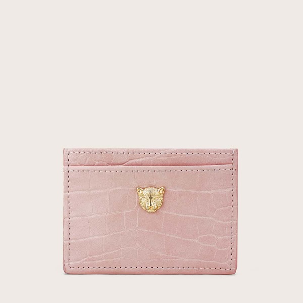 

Metal Decor Card Holder, Pink