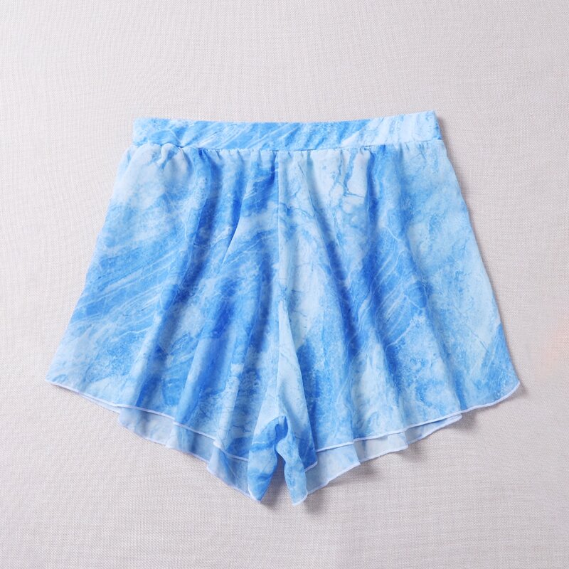 

Marble Print Bikini Shorts, Blue