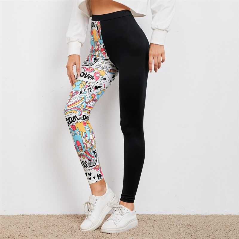 

Pop Art Print Leggings, Multicolor
