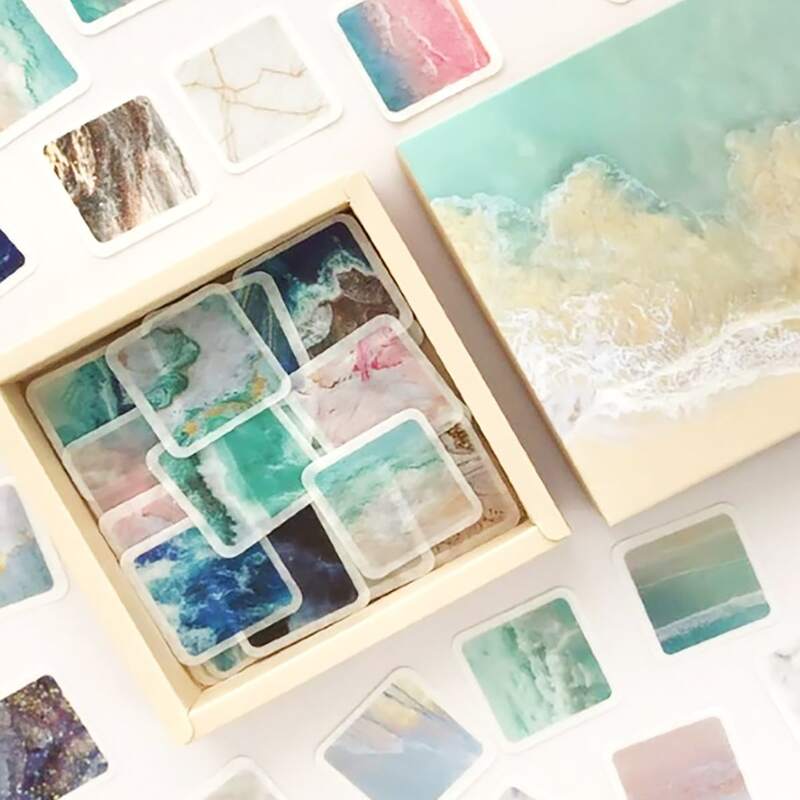 

200pcs Sea Pattern Sticker, Multicolor