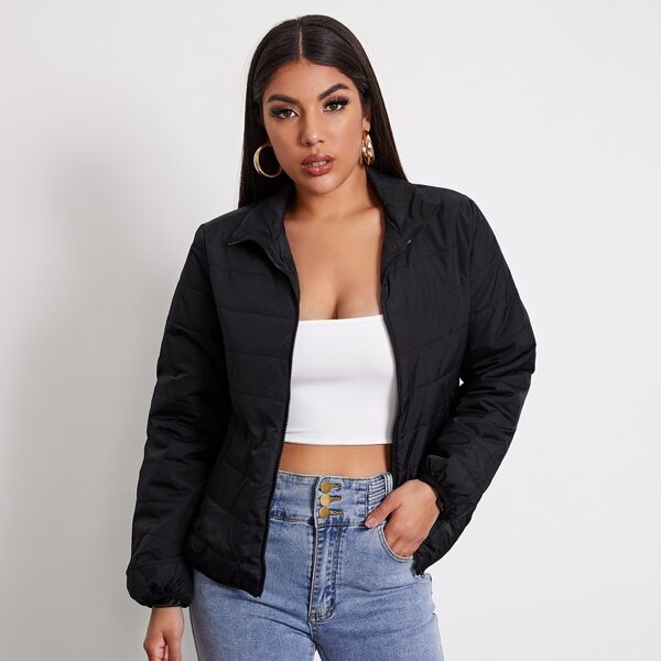 

Zip Up Padded Jacket, Black
