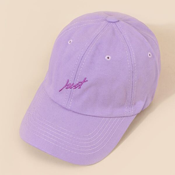 

Men Letter Embroidered Baseball Cap, Purple