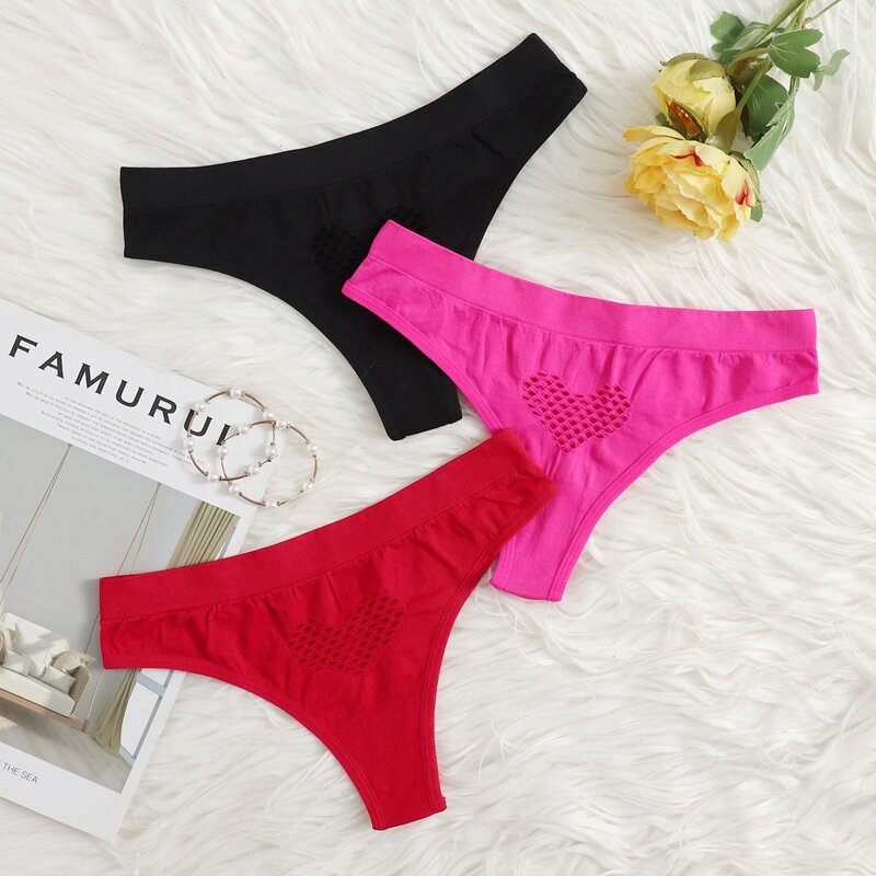 

3pack Heart Panty Set, Multicolor
