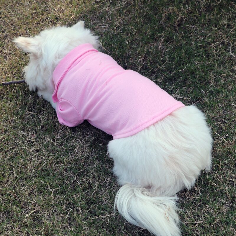 

1pc Simple Pet Polo Shirt, Pink