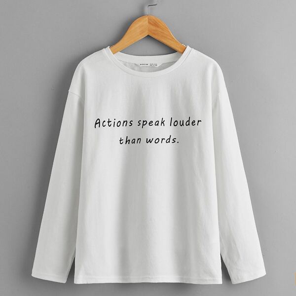

Boys Drop Shoulder Slogan Graphic Tee, White
