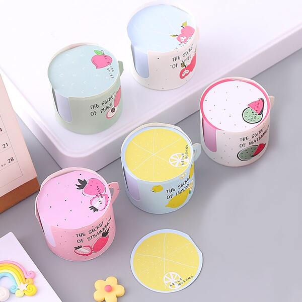 

1pc Fruit Print Random Sticky Note, Multicolor