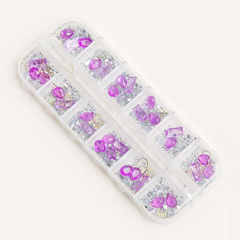 

1box Rhinestone Nail Art Decoration, Multicolor