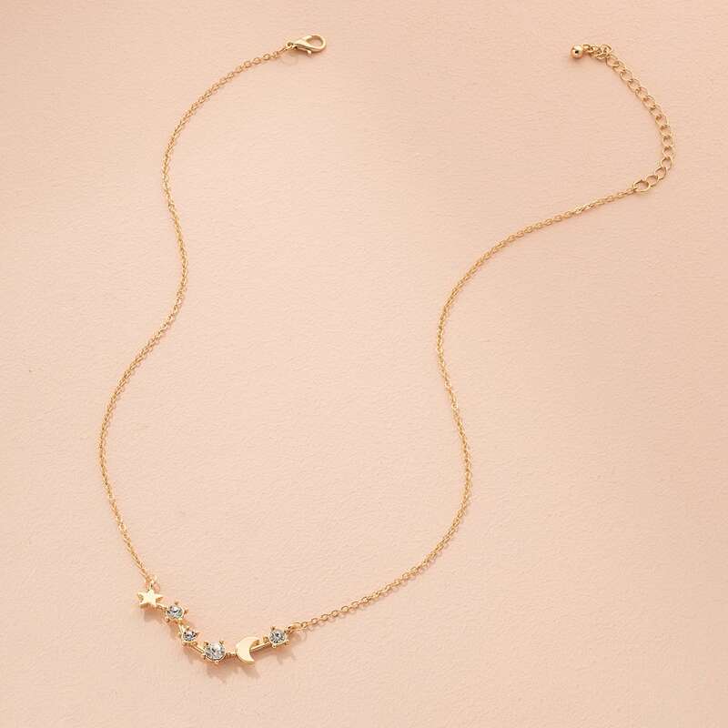 

Moon & Star Decor Necklace, Gold