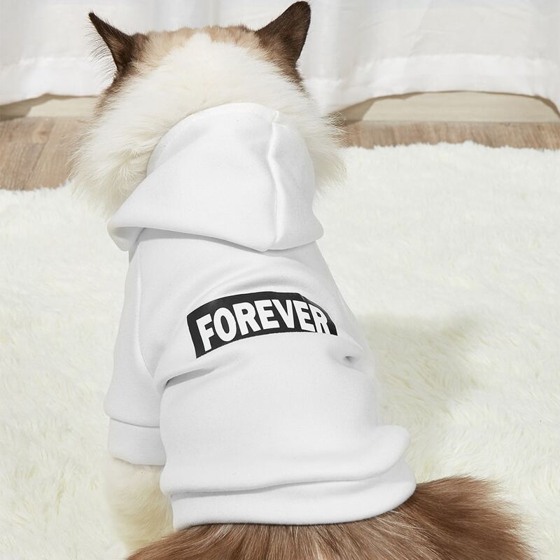 

Letter Graphic Pet Hoodie, White