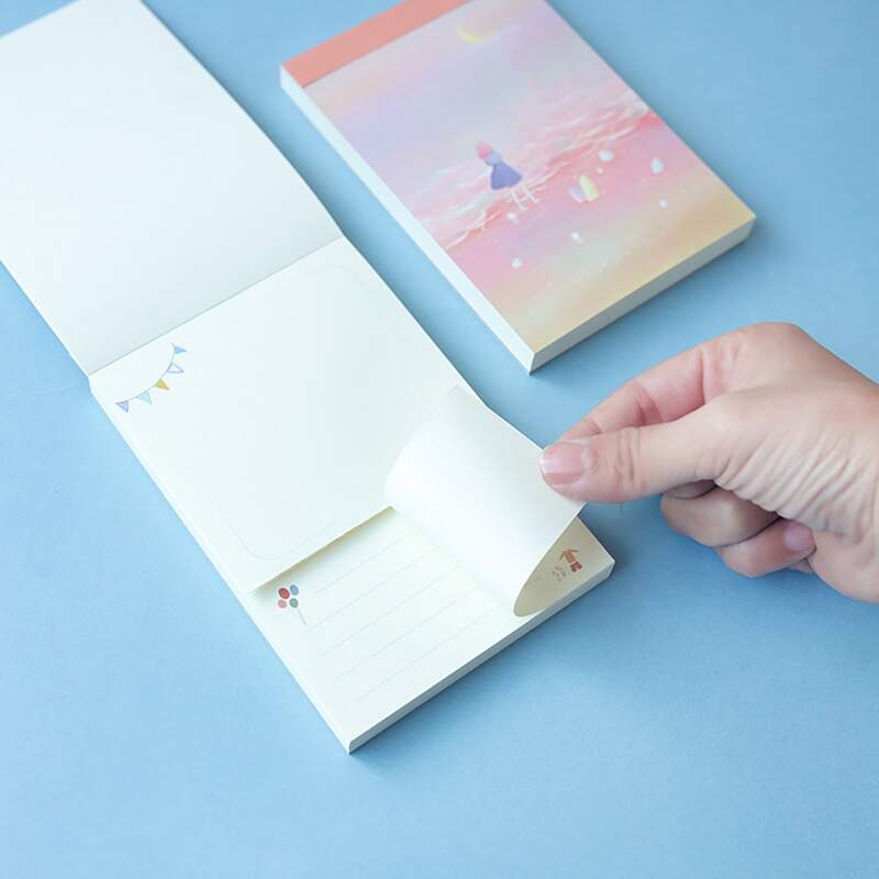 

1pc Random Pattern Memo Pad, Multicolor