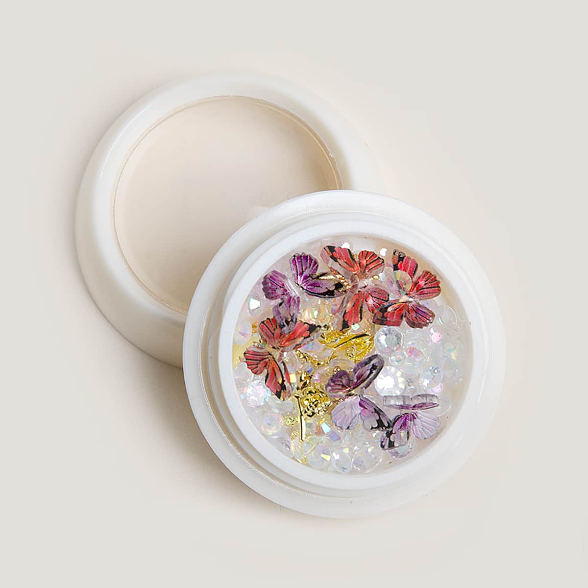 

1box Butterfly Shaped Nail Art Decoration, Multicolor
