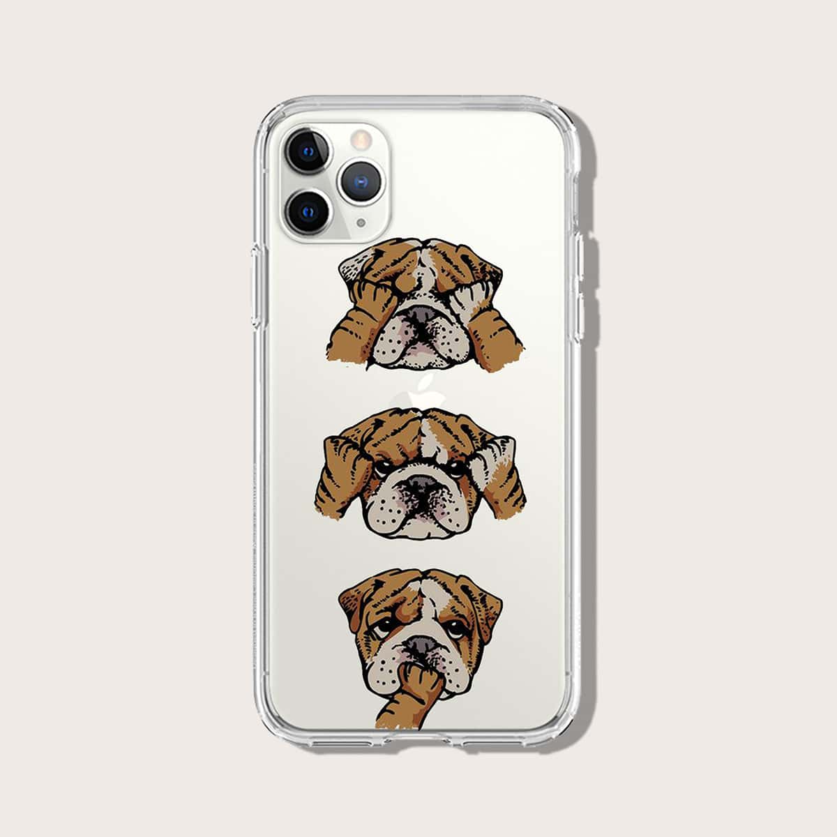 

Cartoon Dog Clear iPhone Case
