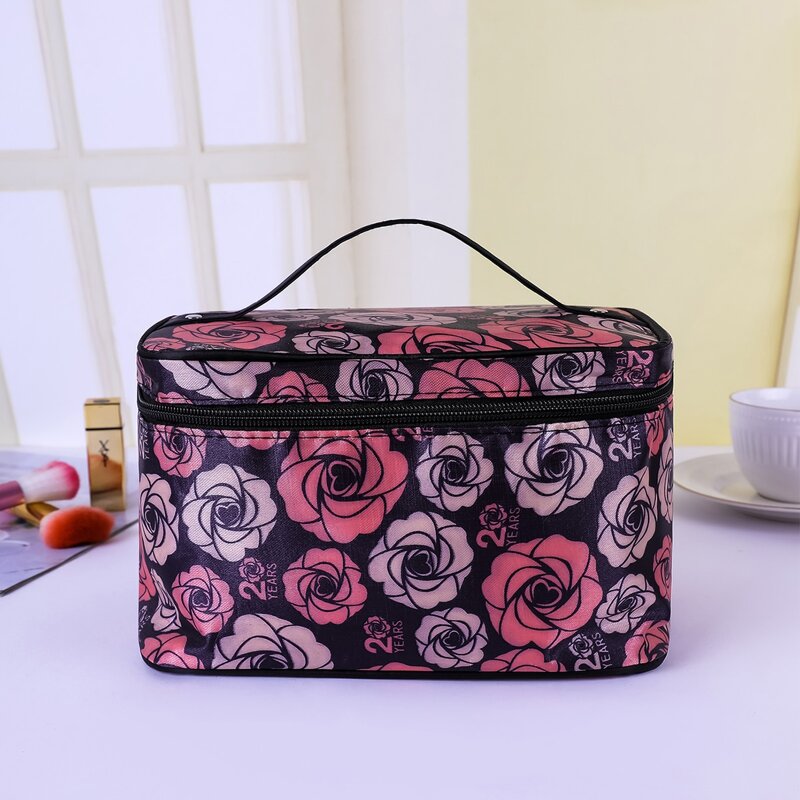

Flower Print Zipper Makeup Bag, Multicolor