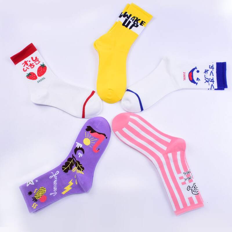 

5pairs Cartoon Crew Socks, Multicolor