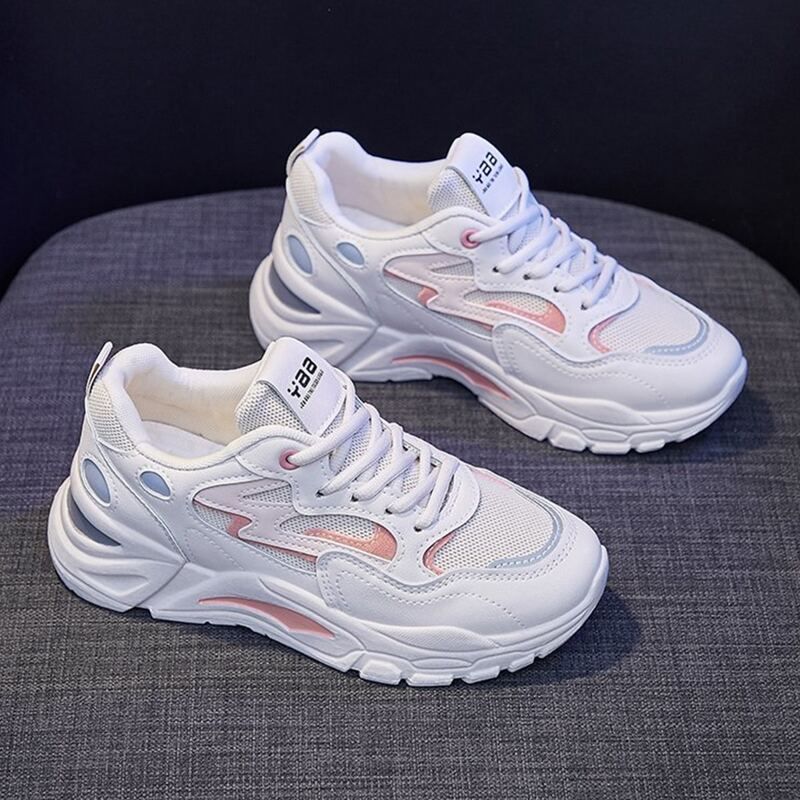 

Lace-up Chunky Sneakers, White