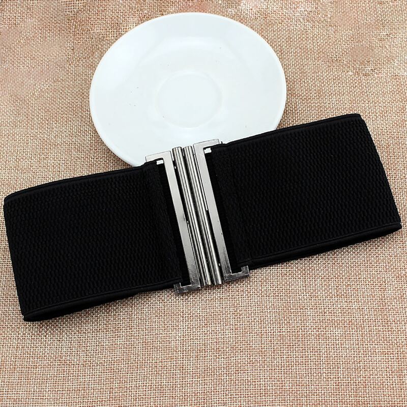 

1pc Wide Elastic Belt, Black