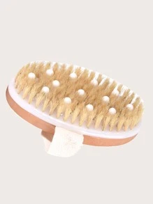 1pc Wooden Bath Brush Home Bathroom Decor Fall Decor Back To School
