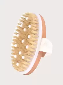 1pc Wooden Bath Brush Home Bathroom Decor Fall Decor Back To School