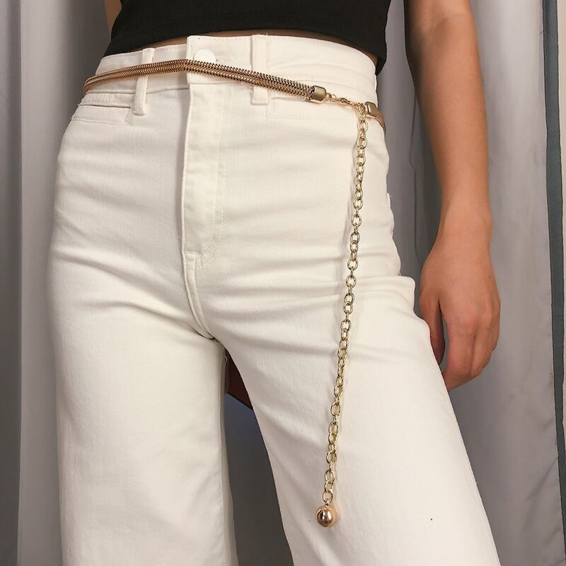 

Layered Chain Belt, Gold