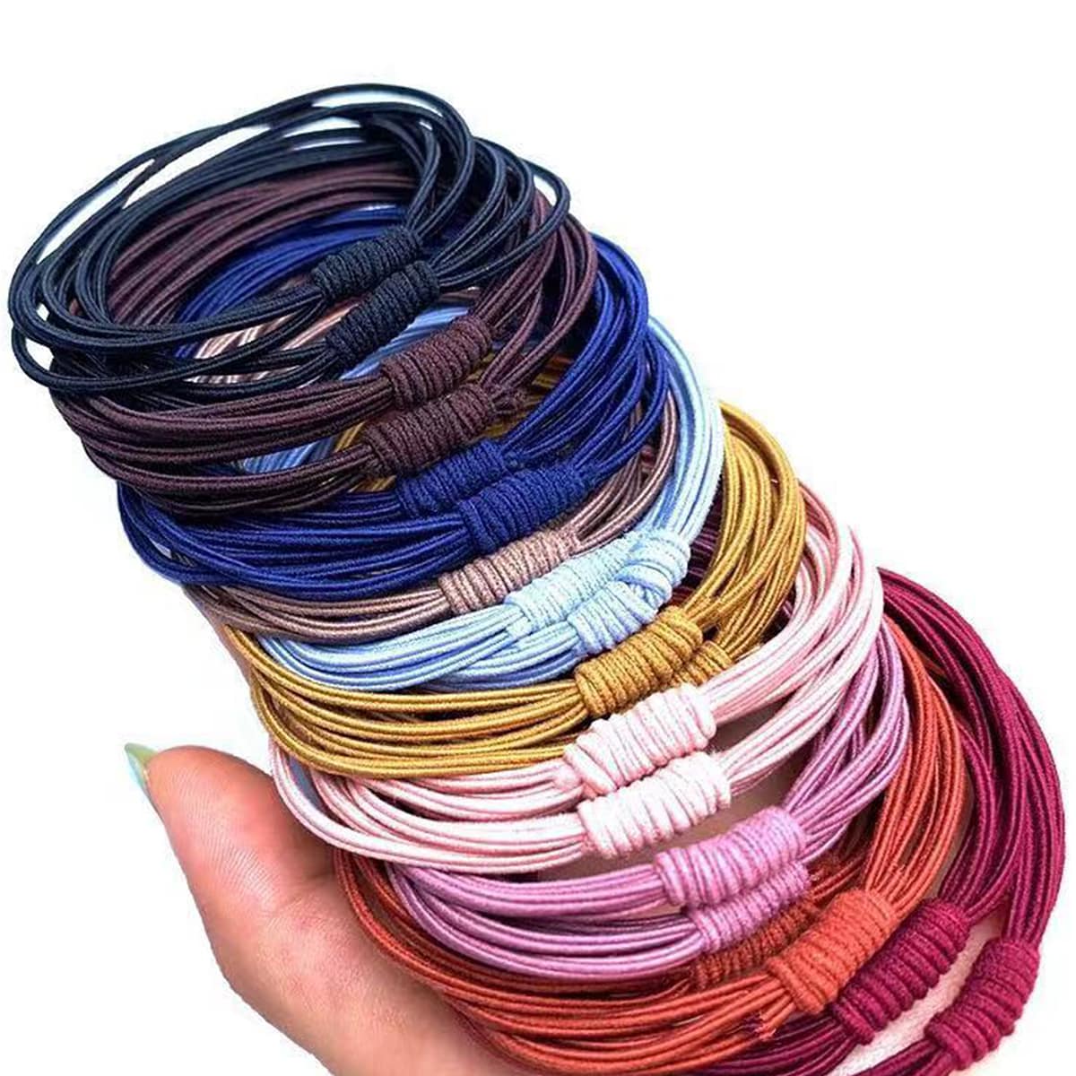 

20pcs Random Simple Hair Tie, Multicolor