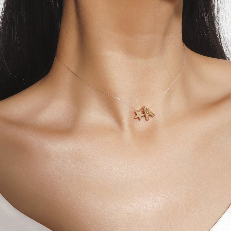 

Letter A Charm Choker, Gold