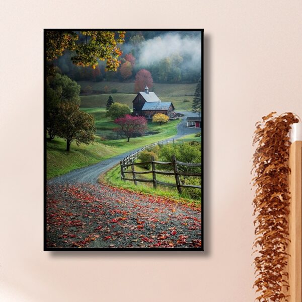 

Landscape Print DIY Diamond Painting Without Frame, Multicolor