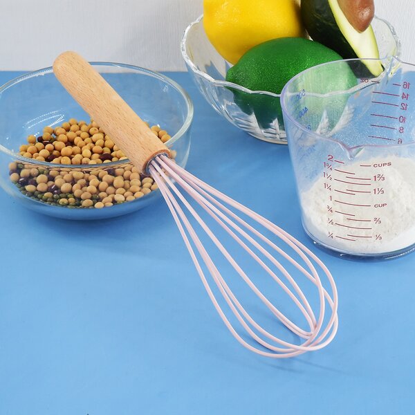 

Wooden Handle Whisk, Pink